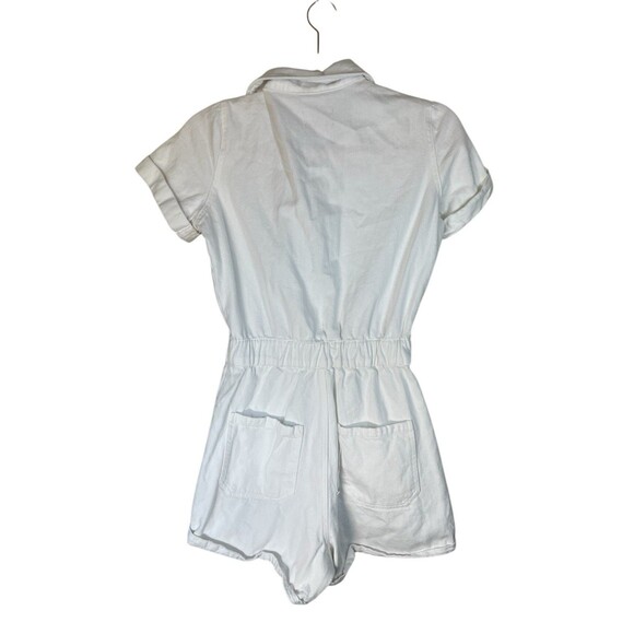 Show Me Your MuMu White Denim 100% Cotton Cannon Romper Size XS Extra Small - Picture 7 of 15